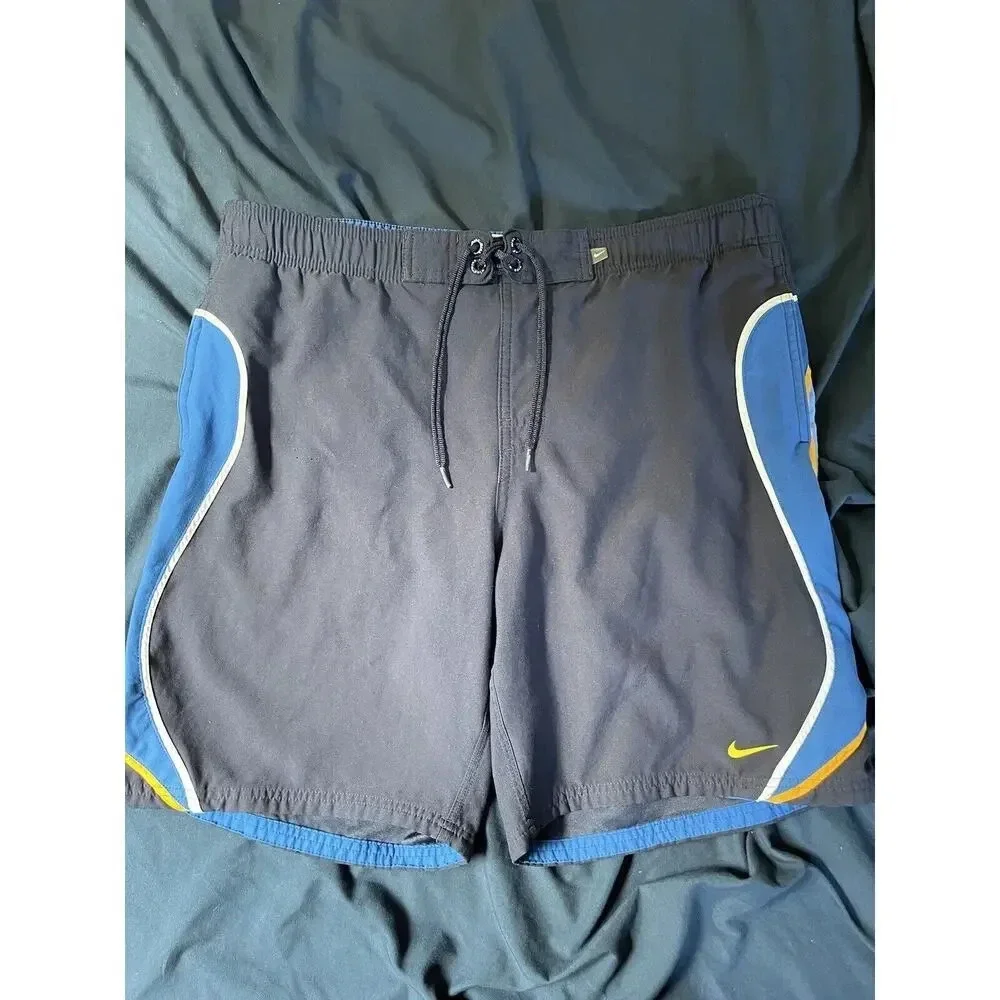 Nike Board Shorts Swim‎ Trunks Mesh Lined Blue Men's Size Medium